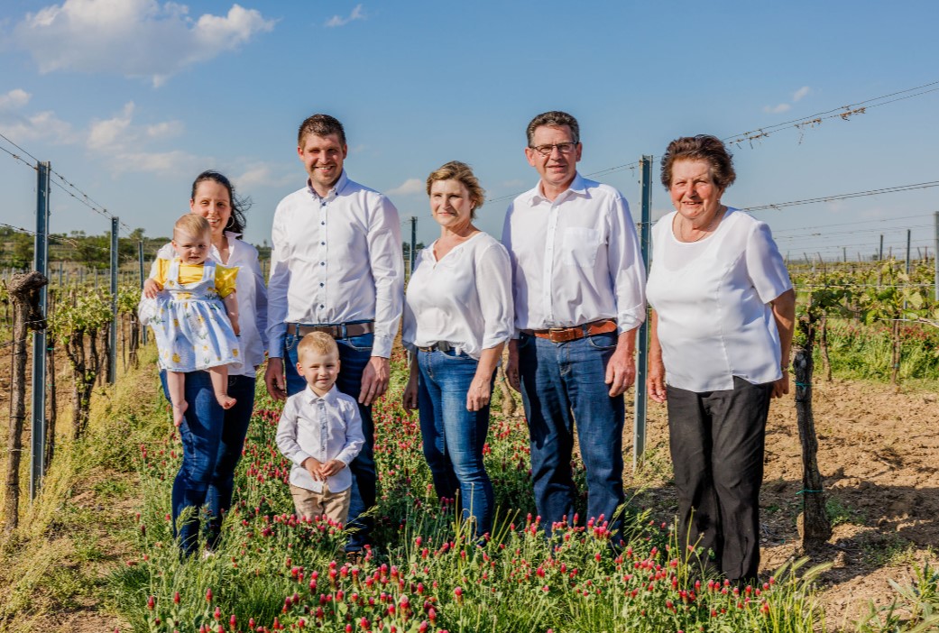 Ruttenstock family in vineyards